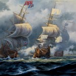 Battle of Hudson Bay 1697 Painting